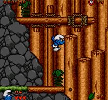 une photo d'Ã©cran de Les Schtroumpfs sur Sega Megadrive